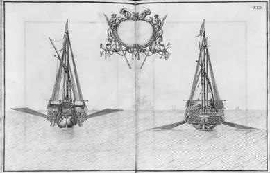 Bau, Ausrüstung und Stapellauf einer Galeere, Tafel XXIII